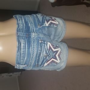 Paisley Sky 6 adorable light wash patriotic stars gems adorned